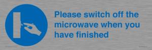 Please switch off the microwave when you have finished